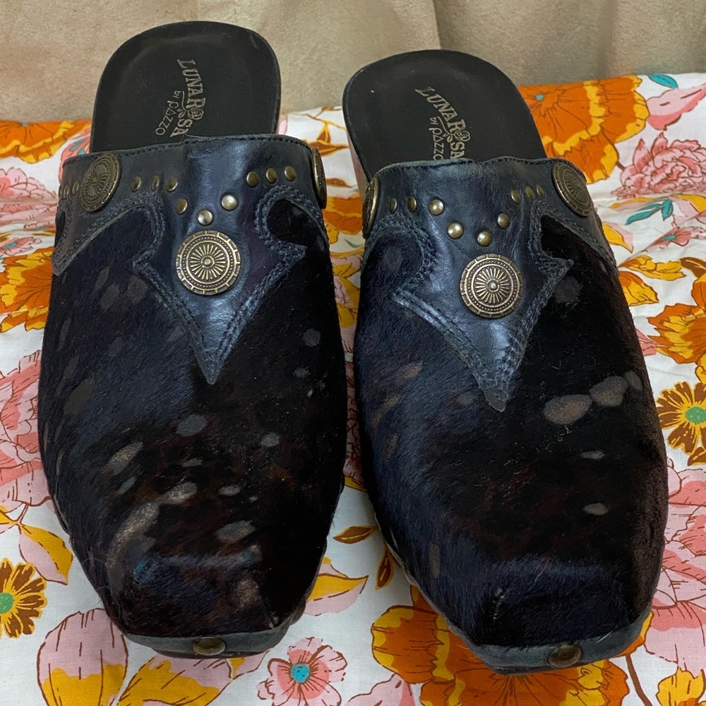 Luna Rosa by PAZZO Cow-hair leather Mules